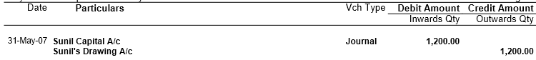 Day Book (Journal Entries) for Tally Practice Questions Solution 2